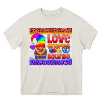 Cream LGBTQ+ Love Gnomes No Bounds Tumbler Heavy Core Tee - BundleAndBundleShop