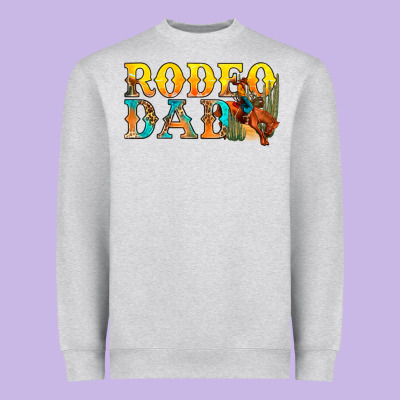 Western Rodeo Dad Heavyweight Sweatshirt Designed By Bundleandbundleshop