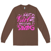 Chestnut funny springboard diving quote diver gift for love girl Long Sleeve Tee - lanVoArt