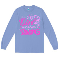 Colony Blue funny springboard diving quote diver gift for love girl Long Sleeve Tee - lanVoArt
