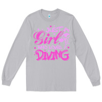 Moon Dust funny springboard diving quote diver gift for love girl Long Sleeve Tee - lanVoArt