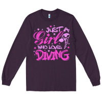 Plum funny springboard diving quote diver gift for love girl Long Sleeve Tee - lanVoArt