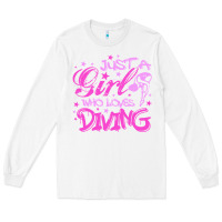White funny springboard diving quote diver gift for love girl Long Sleeve Tee - lanVoArt