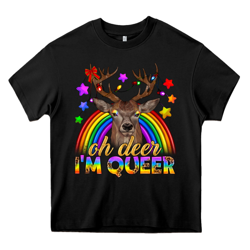Lgbtq+ Oh Deer I'm Queer Heavy Core Tee by BundleAndBundleShop | Teevron