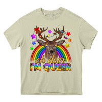 Mossy LGBTQ+ Oh Deer I'm Queer Heavy Core Tee - BundleAndBundleShop
