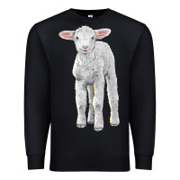 Black merino wool baby sheep Premium Sweatshirt - LillyAllenDesigns