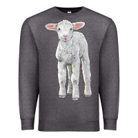 Charcoal Heather merino wool baby sheep Premium Sweatshirt - LillyAllenDesigns
