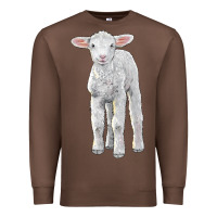 Chestnut merino wool baby sheep Premium Sweatshirt - LillyAllenDesigns