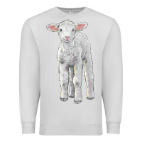 Dove Grey merino wool baby sheep Premium Sweatshirt - LillyAllenDesigns