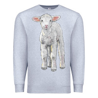 Heather Grey merino wool baby sheep Premium Sweatshirt - LillyAllenDesigns