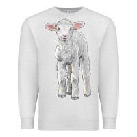Oatmeal Heather merino wool baby sheep Premium Sweatshirt - LillyAllenDesigns