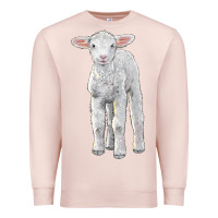 Pale Pink merino wool baby sheep Premium Sweatshirt - LillyAllenDesigns