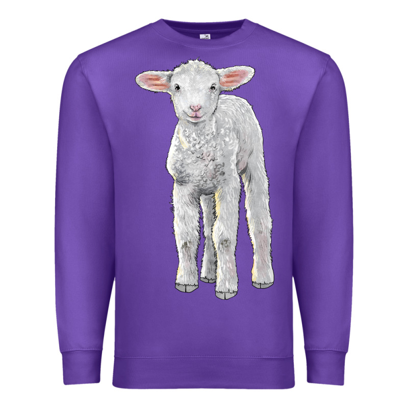 Merino Wool Baby Sheep Premium Sweatshirt by LillyAllenDesigns | Teevron