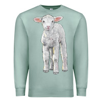 Seafoam merino wool baby sheep Premium Sweatshirt - LillyAllenDesigns