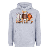 Heather Grey happy easter day eggs Heavyweight Hoodie - RacoonDesign