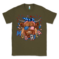Army Green moo rica highland cow Classic Tee - RanaPortraitStore