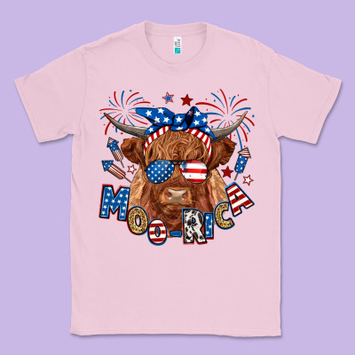 Moo Rica Highland Cow Classic Tee Designed By Ranaportraitstore