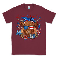 Burgundy moo rica highland cow Classic Tee - RanaPortraitStore
