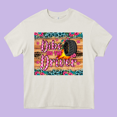 Dibs On The Driver Heavy Core Tee Designed By Jahusdesignshop