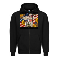 Black Western 4th Of July Lama Zipper Hoodie - LillyAllenDesigns