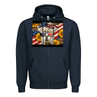 Navy Western 4th Of July Lama Zipper Hoodie - LillyAllenDesigns