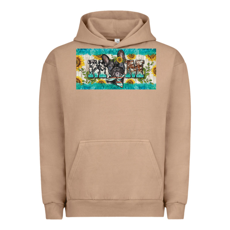 French Bulldog Mom License Plate Template Urban Hoodie by BarkalooDesign | Teevron