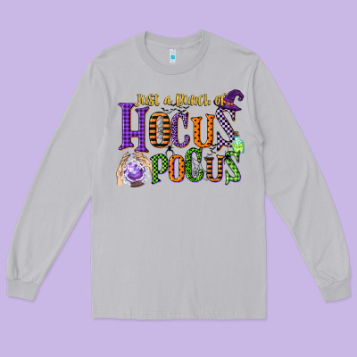 Just A Bunch Of Hocus Pocus Long Sleeve Tee Designed By Cowgirlartshop