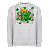 Heather Grey lucky charm st patricks Heavyweight Sweatshirt - FaDigitalArtStudio