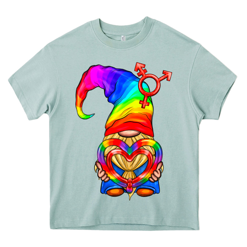 Lgbtq+ Pride Gnome With Heart Balloon Heavy Core Tee by BundleAndBundleShop | Teevron