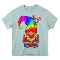 Arona LGBTQ+ Pride Gnome With Heart Balloon Heavy Core Tee - BundleAndBundleShop