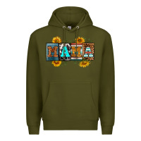 Army Green license letters western mama Premium Hoodie - RanaPortraitStore