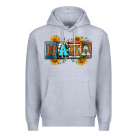 Heather Grey license letters western mama Premium Hoodie - RanaPortraitStore