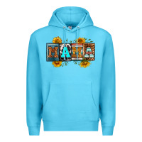 Ocean Blue license letters western mama Premium Hoodie - RanaPortraitStore