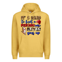 Antique Gold It's Hard To Beat A Person Who Never Gives Up Premium Hoodie - BundleAndBundleShop