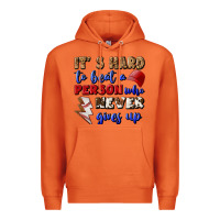 Carrot It's Hard To Beat A Person Who Never Gives Up Premium Hoodie - BundleAndBundleShop