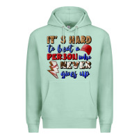 Seafoam It's Hard To Beat A Person Who Never Gives Up Premium Hoodie - BundleAndBundleShop