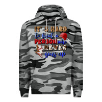 Slate Camo It's Hard To Beat A Person Who Never Gives Up Premium Hoodie - BundleAndBundleShop
