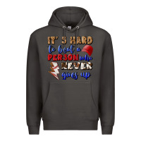 Smoke It's Hard To Beat A Person Who Never Gives Up Premium Hoodie - BundleAndBundleShop