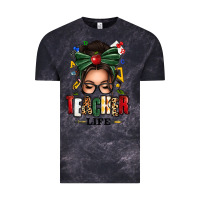 Cloud Black teacher life afro messy bun Vintage Tee - texasbilliewilder