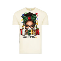Vintage Arctic teacher life afro messy bun Vintage Tee - texasbilliewilder