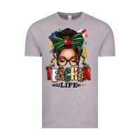 Vintage Zinc teacher life afro messy bun Vintage Tee - texasbilliewilder
