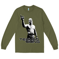 Army Green techno viking Long Sleeve Tee - lanVoArt