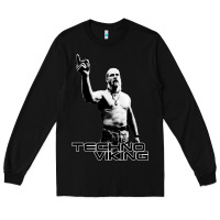 Black techno viking Long Sleeve Tee - lanVoArt