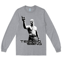 Heather Grey techno viking Long Sleeve Tee - lanVoArt