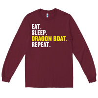 Burgundy Dragon Boat-Kdkal Long Sleeve Tee - lanVoArt