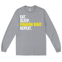 Heather Grey Dragon Boat-Kdkal Long Sleeve Tee - lanVoArt