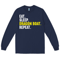 Navy Dragon Boat-Kdkal Long Sleeve Tee - lanVoArt