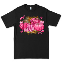Black breast cancer awareness pink pumpkins Premium Tee - LillyAllenDesigns