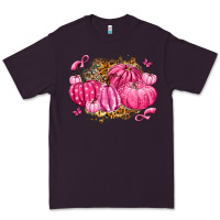 Plum breast cancer awareness pink pumpkins Premium Tee - LillyAllenDesigns