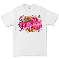 White breast cancer awareness pink pumpkins Premium Tee - LillyAllenDesigns